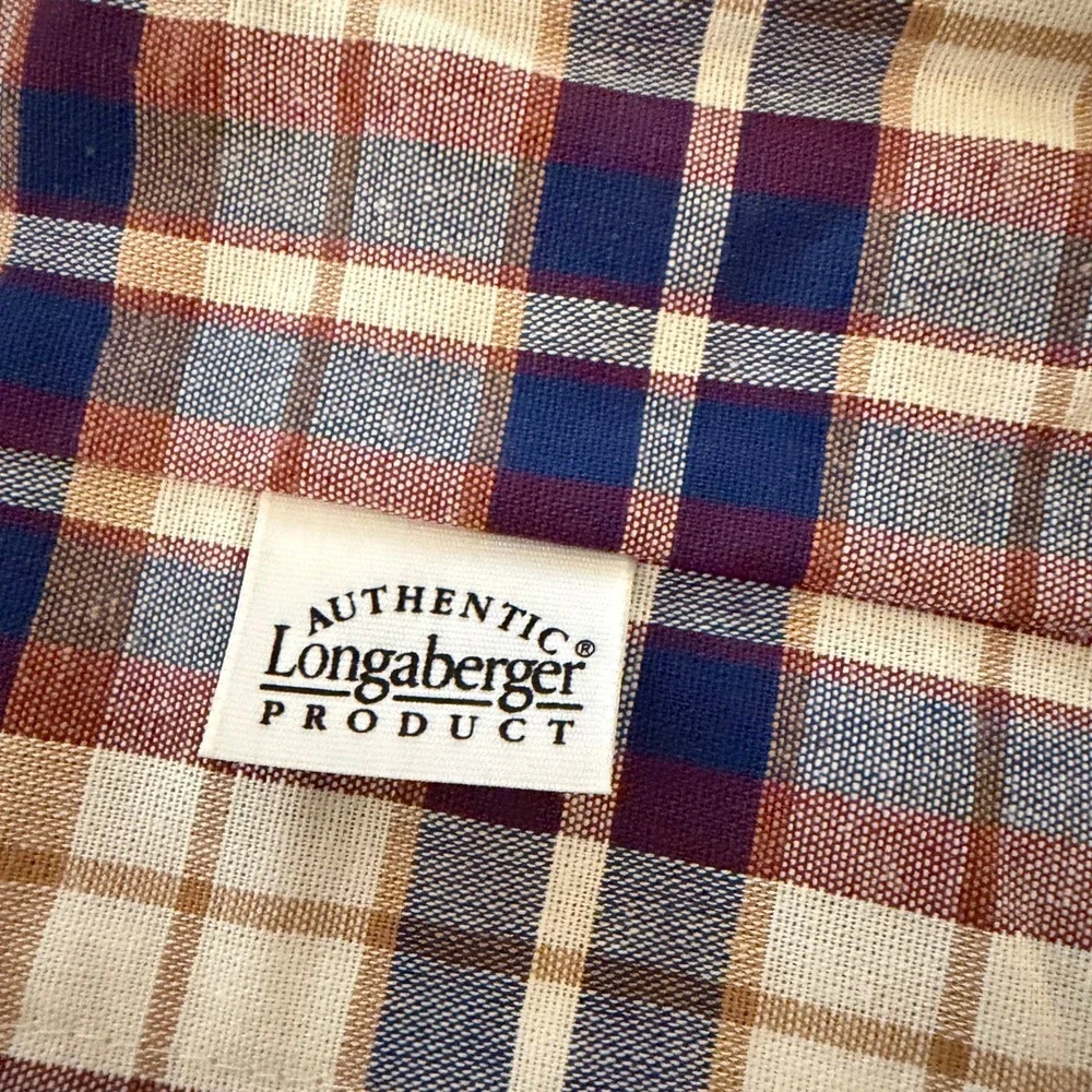 Longaberger‎ Market Day Plaid Woven Traditions Valance Farmhouse Country Vintage